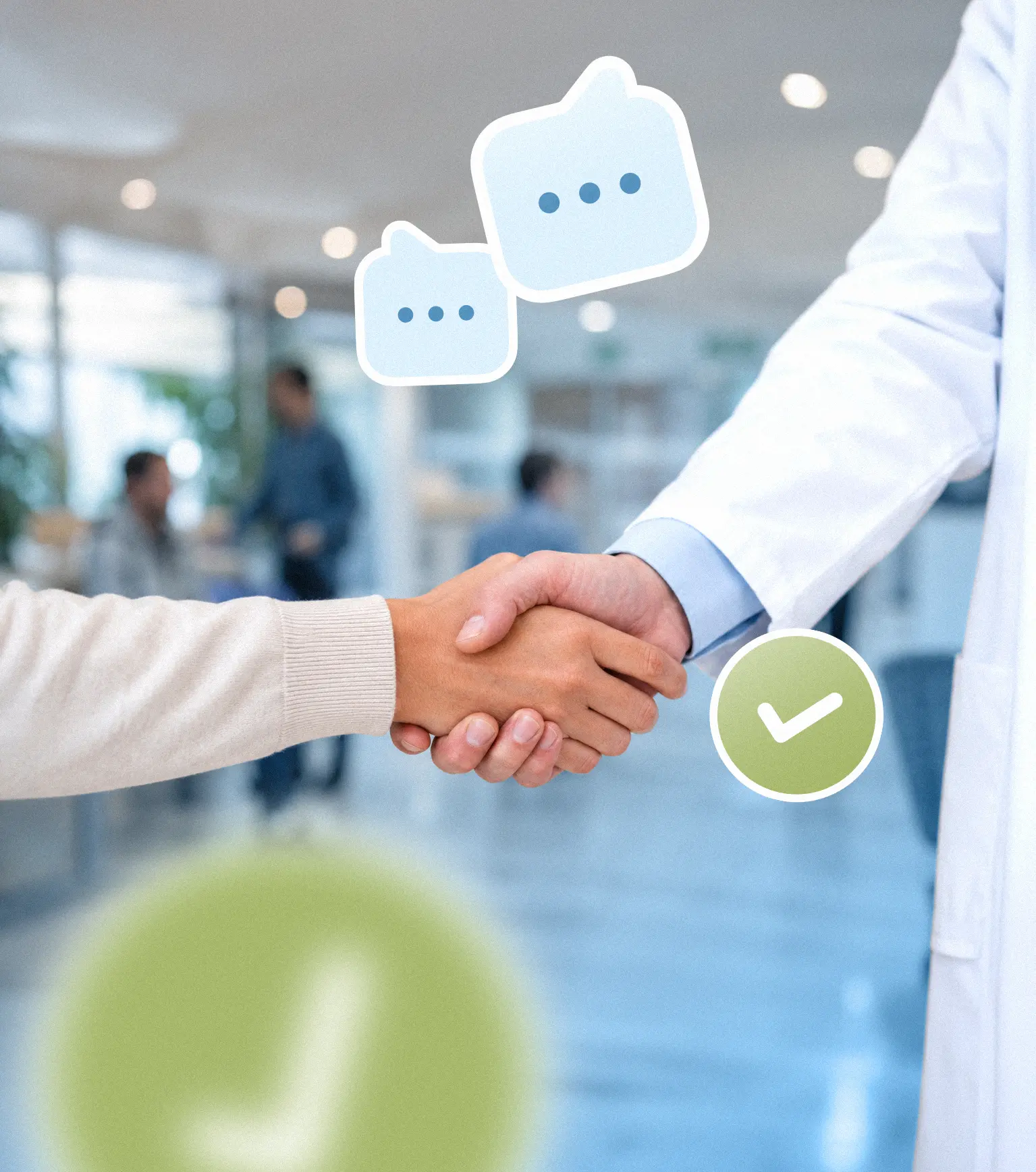 Gli operatori sanitari e il team di Tinzo discutono dell'assistenza per l'acufene